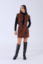 Beyond by Vera Lexie vest showing quilted texture and cap sleeve construction