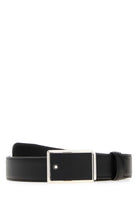 BLACK LEATHER REVERSIBLE BELT MONTBLANC BLACK TU