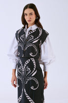 Beyond by Vera Lexie vest showing quilted construction detail