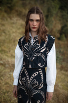 Beyond by Vera cropped vest with cap sleeves, back view