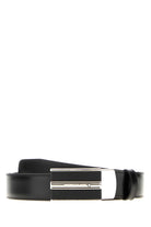 BLACK LEATHER REVERSIBLE BELT MONTBLANC BLACK TU