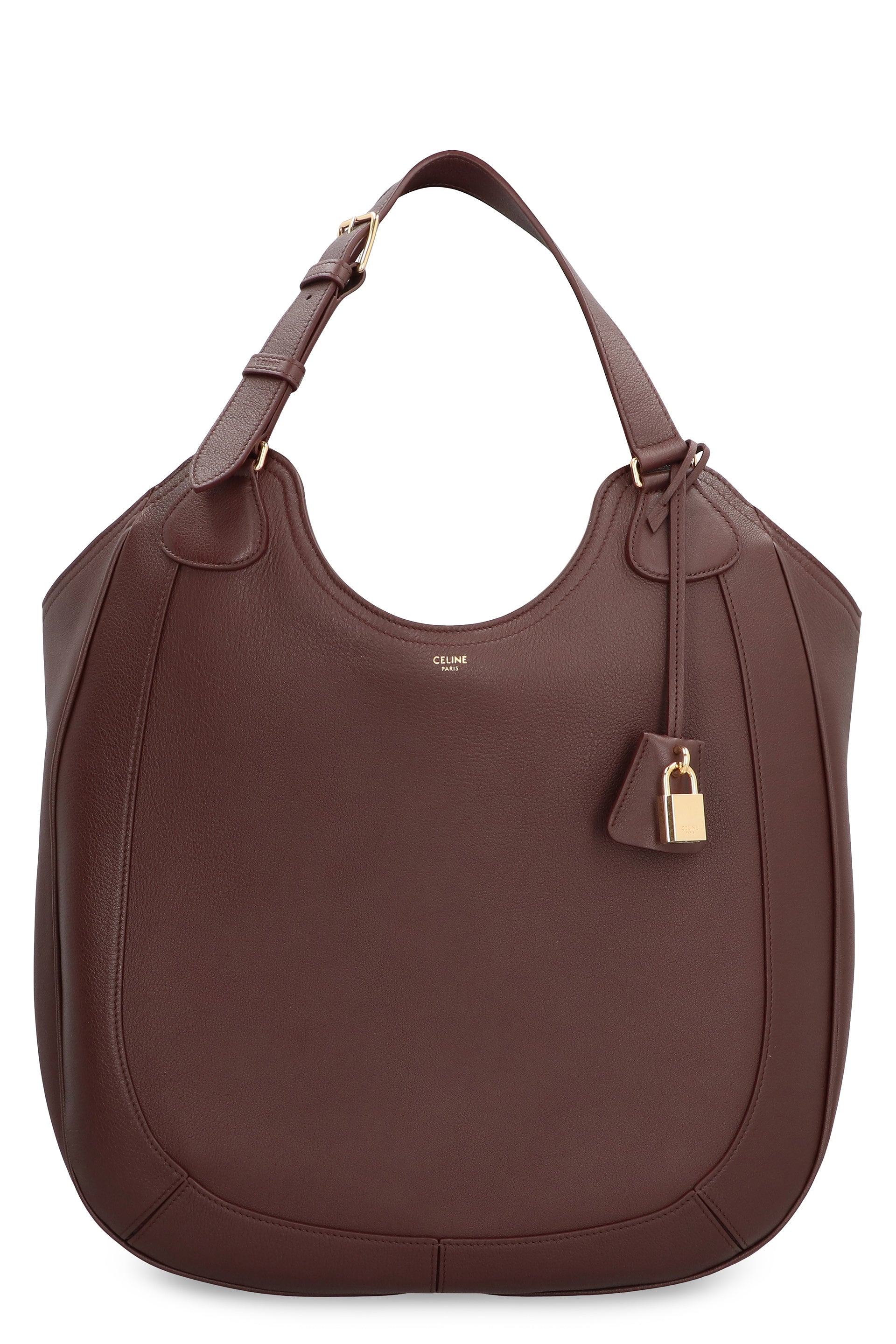 CELINE MEO LEATHER SHOULDER BAG Celine brown TU
