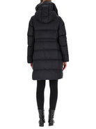 Black Canada Goose Montgomery knee-length coat, side angle
