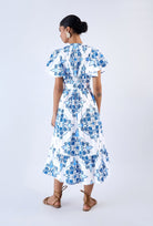 Beyond by Vera Leni dress with ruffled hem and belt detail, full-length view