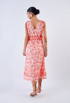 Beyond by Vera Drew dress with V-neckline, close-up of bodice detail