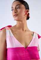 Sleeveless mini dress with V-neckline by Beyond by Vera, side angle