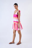 Beyond by Vera Maci dress with frill hem detail, three-quarter view