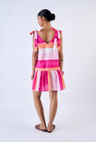 Twilight print cotton dress by Beyond by Vera, full-length view