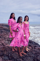 Beyond by Vera Lola cotton midi dress, rear three-quarter view