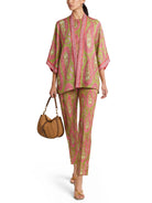 Multicolor Etro sleeveless blouse with paisley foliage print, front view