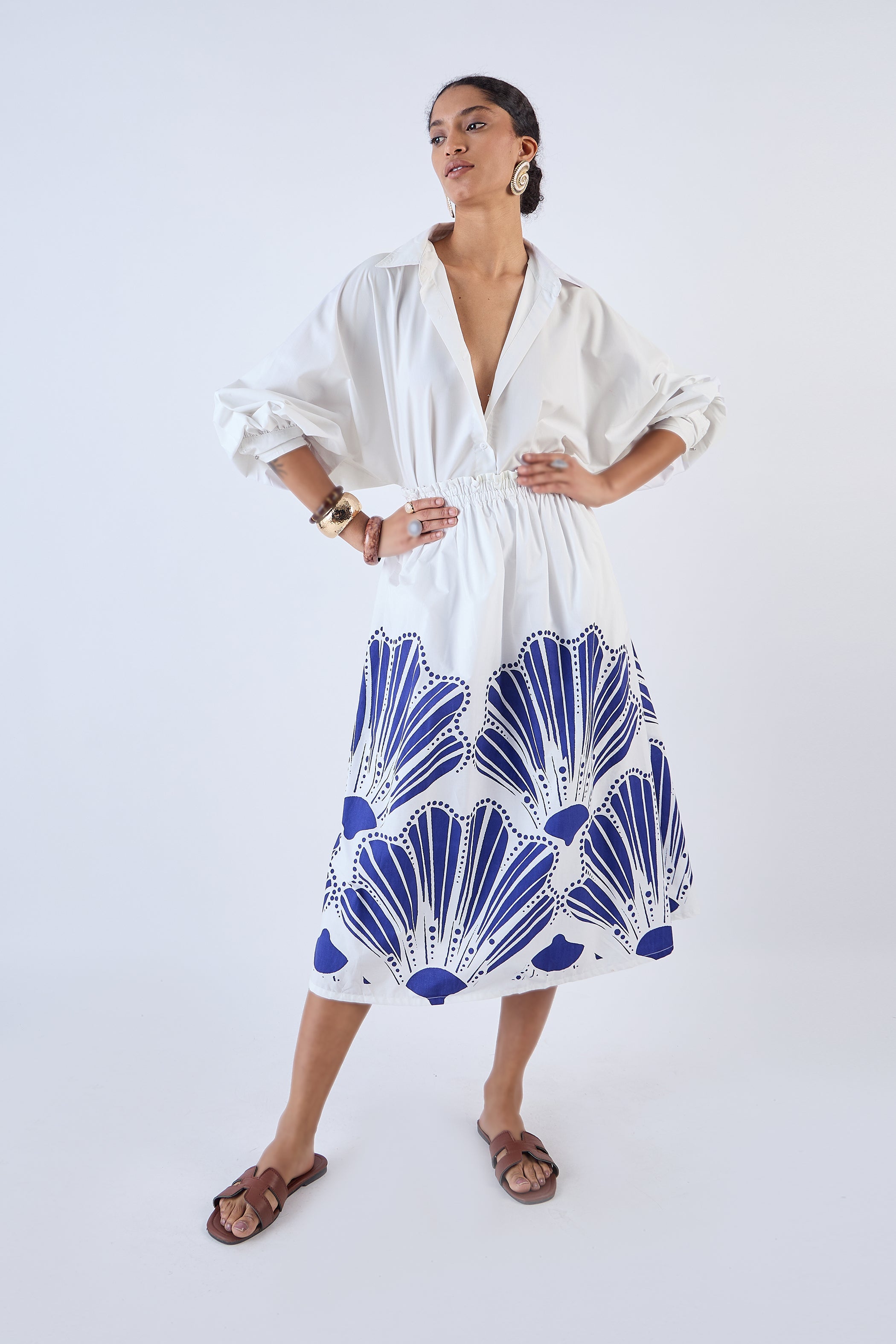 Beyond by Vera A-line skirt showing concealed side pocket