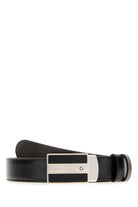 BLACK LEATHER REVERSIBLE BELT MONTBLANC BLACK TU