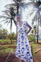 Beyond by Vera Drew dress with ruffle details, side angle view