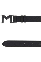 BLACK LEATHER REVERSIBLE BELT MONTBLANC