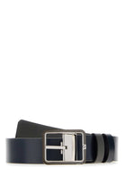 DARK BLUE LEATHER REVERSIBLE BELT MONTBLANC BLUE TU