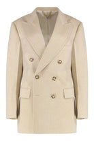 DOUBLE-BREASTED KNIT JACKET Victoria Beckham Sand 8