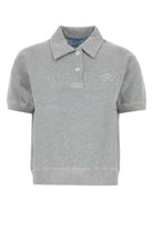 LOGO DETAIL COTTON SWEATSHIRT Prada grey XS