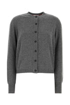 DARK GREY STRETCH CASHMERE BLEND CARDIGAN Ferragamo GREY S