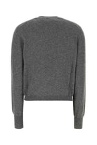 DARK GREY STRETCH CASHMERE BLEND CARDIGAN Ferragamo
