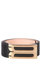 JUMBO FRAME LEATHER BELT Victoria Beckham black 80