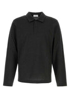 GRAPHITE COTTON BLEND POLO SHIRT Ferragamo GREY M