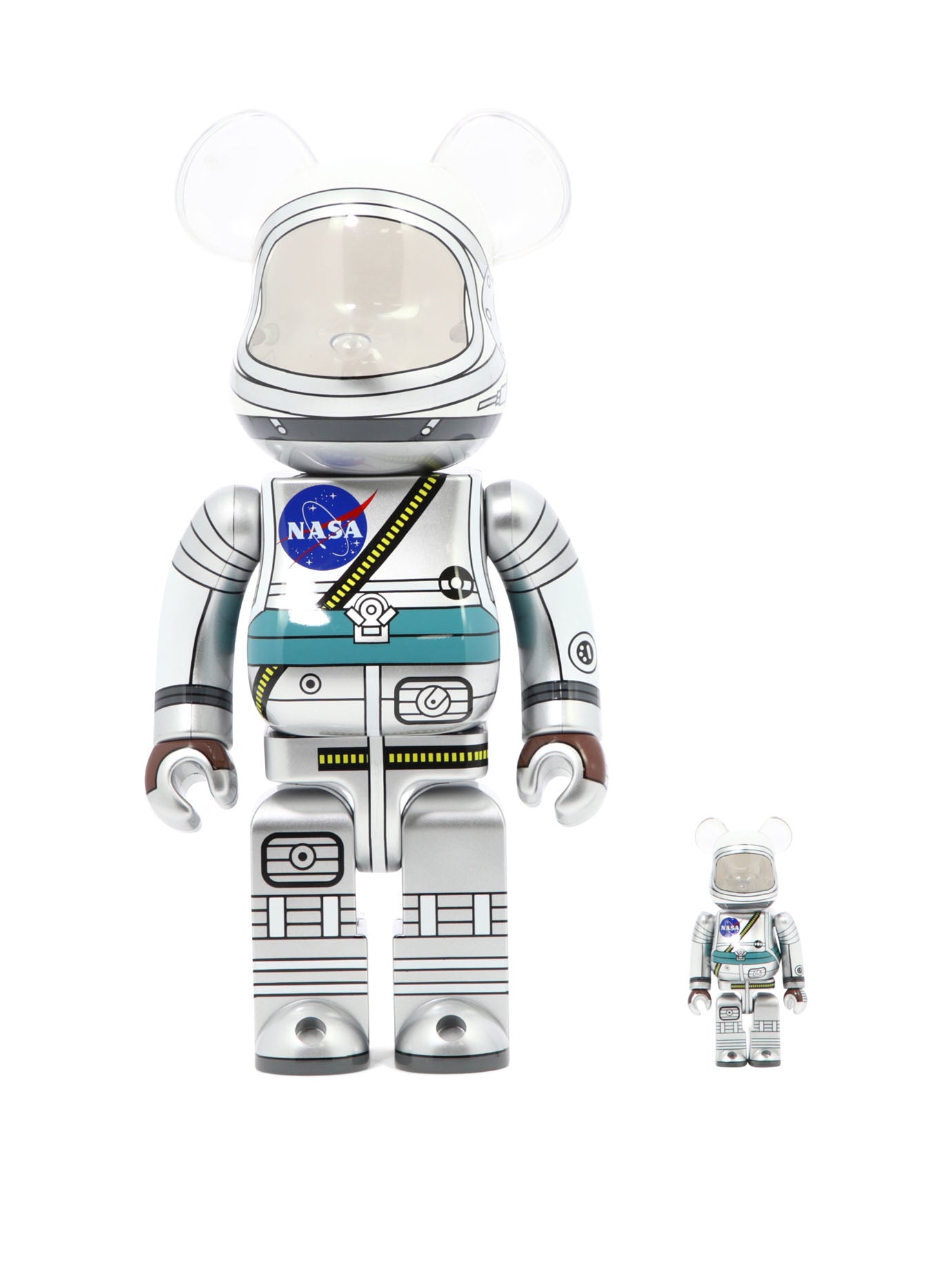 "BE@RBRICK PROJECT MERCURY ASTRONAUT 100%+400%" TOY Medicom Toy GREY UNI