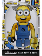 "BE@RBRICK DAVE CHROME" 100% AND 400% TOY Medicom Toy