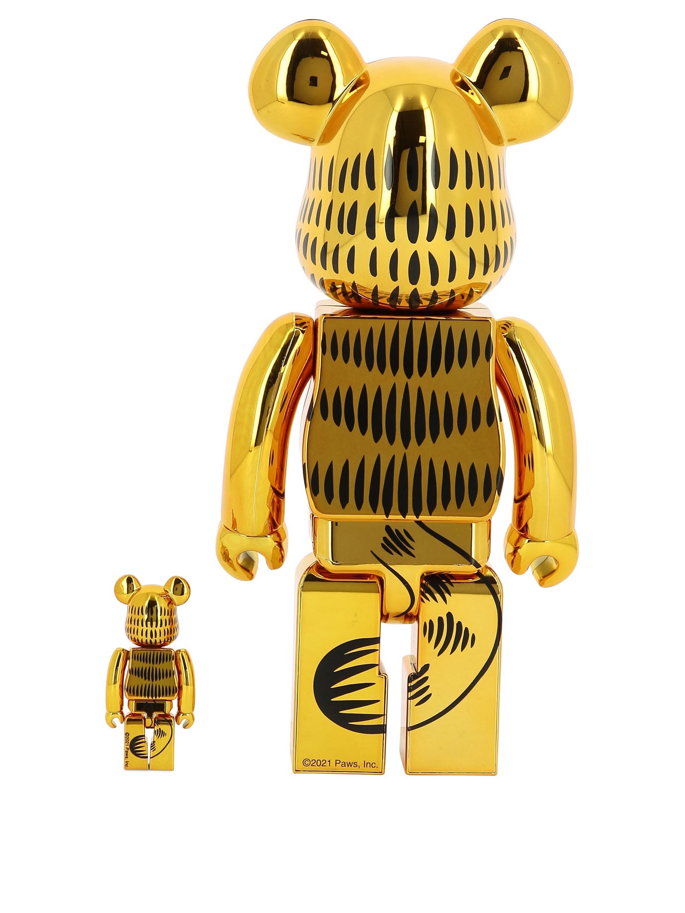 MEDICOM 100% + 400% GARFIELD GOLD CHROME BE@RBRICK ASSORTED Medicom Toy