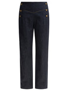 BLUE VISCOSE TROUSERS Ines de la Fressange BLUE 36
