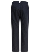 BLUE VISCOSE TROUSERS Ines de la Fressange