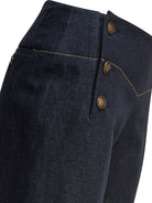 BLUE VISCOSE TROUSERS Ines de la Fressange