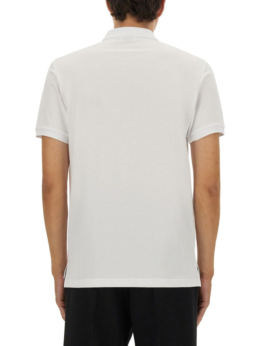 COTTON PIQUE POLO MOSCHINO COUTURE
