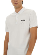 COTTON PIQUE POLO MOSCHINO COUTURE
