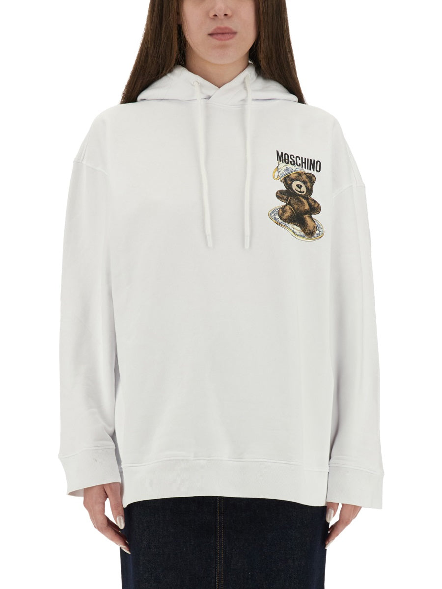 SWEATSHIRT WITH TEDDY PRINT MOSCHINO COUTURE