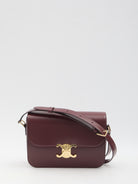 TRIOMPHE CLASSIQUE LEATHER CROSSBODY BAG Celine Burgundy TU