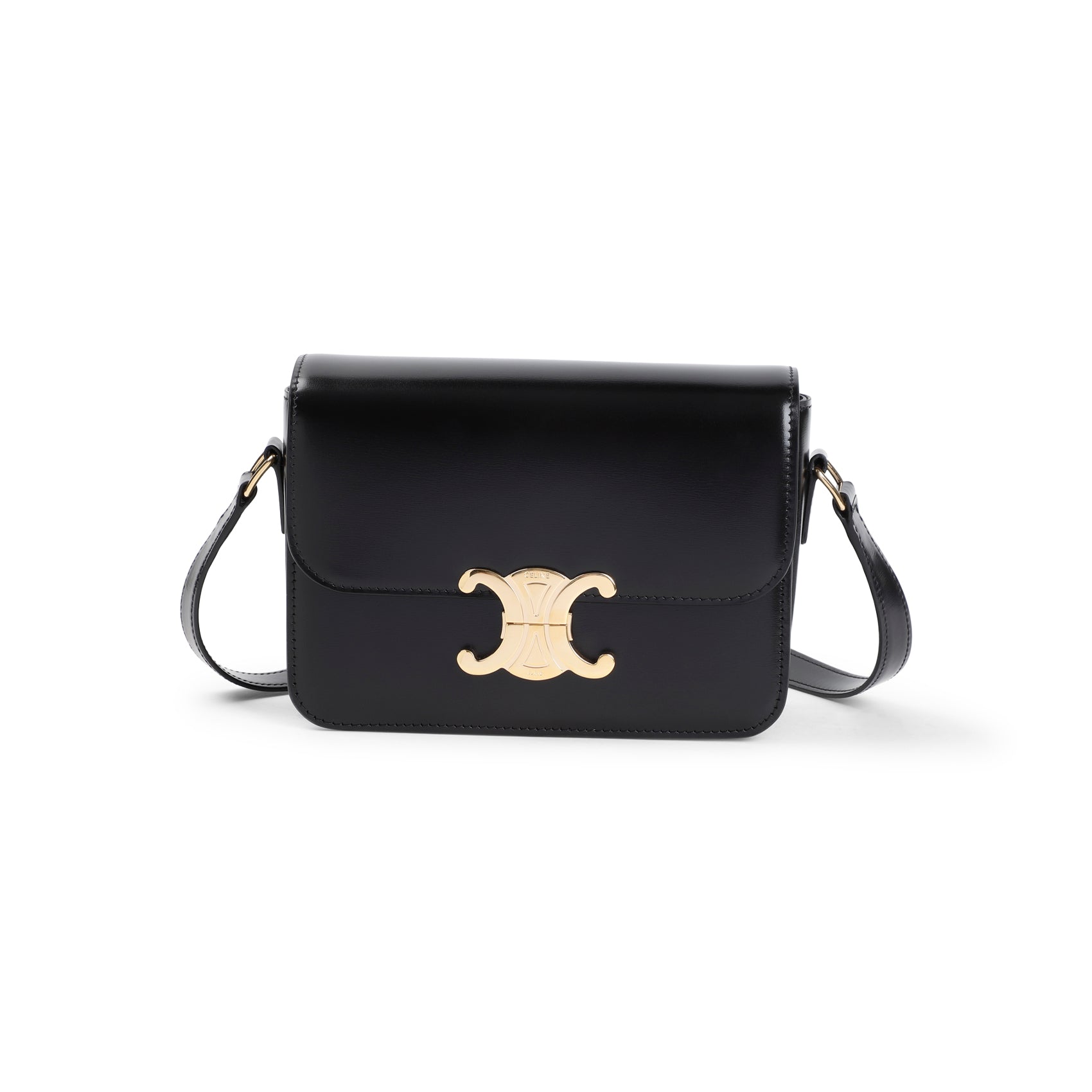 TEEN TRIOMPHE SHOULDER BAG Celine BLACK UNICA