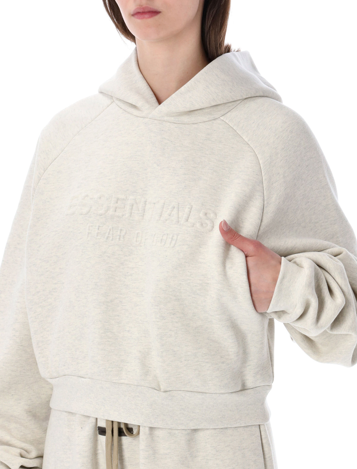 FEAR OF GOD ESSENTIALS ESSENTIALS FEAR OF GOD BEIGE 90’S RAGLAN HOODIE ...