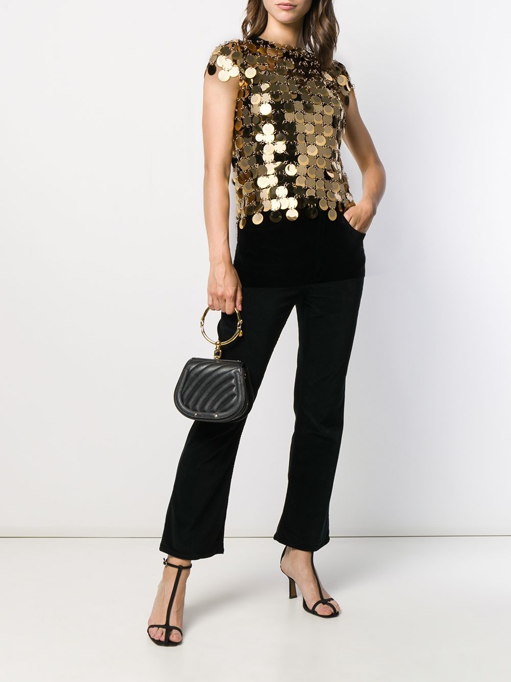 GOLD SEQUINS TOP Paco Rabanne