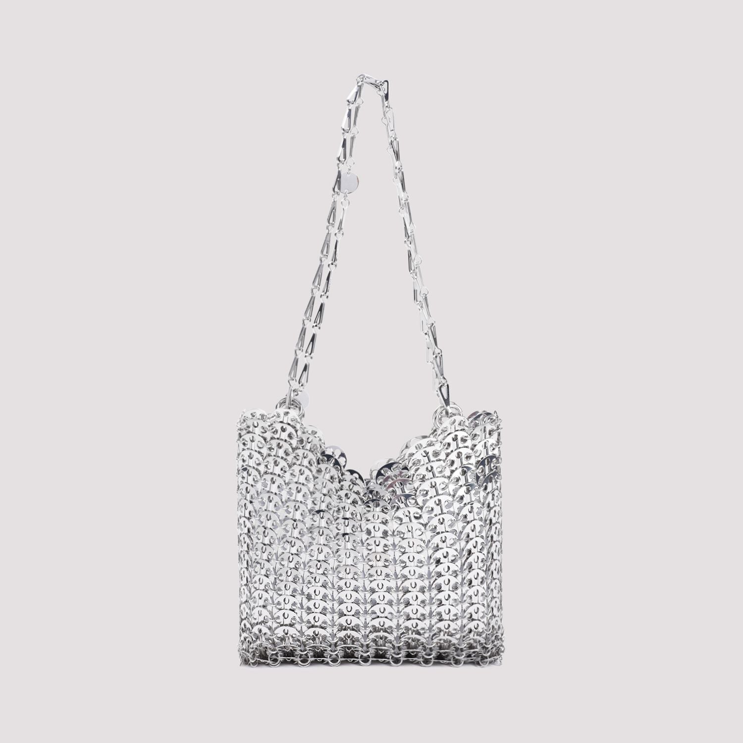 SILVER METAL CHAIN 1969 SHOULDER BAG Paco Rabanne