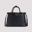 BLACK LEATHER MEDIUM PRADA BUCKLE HANDBAG Prada