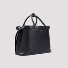 BLACK LEATHER MEDIUM PRADA BUCKLE HANDBAG Prada