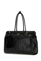BLACK LEATHER SHOULDER BAG Prada