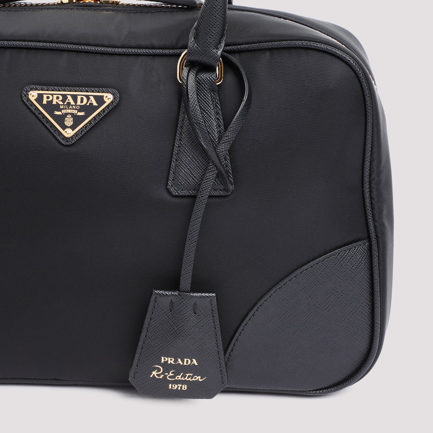BLACK CANVAS MEDIUM RE-EDITION 1978 HANDBAG Prada