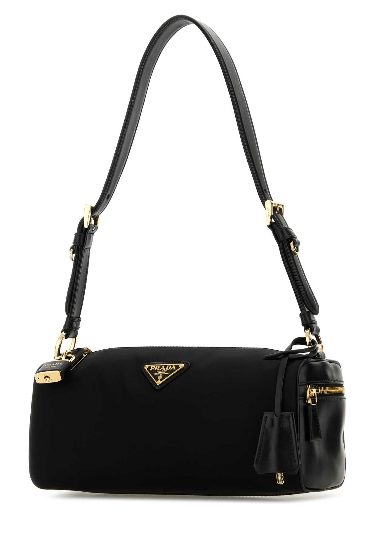 BLACK NYLON SHOULDER BAG Prada
