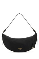BLACK LEATHER LARGE PRADA DEMI-LUNE CROSSBODY BAG Prada BLACK TU