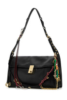 BLACK LEATHER LARGE PRADA SOFT SOUND SHOULDER BAG Prada