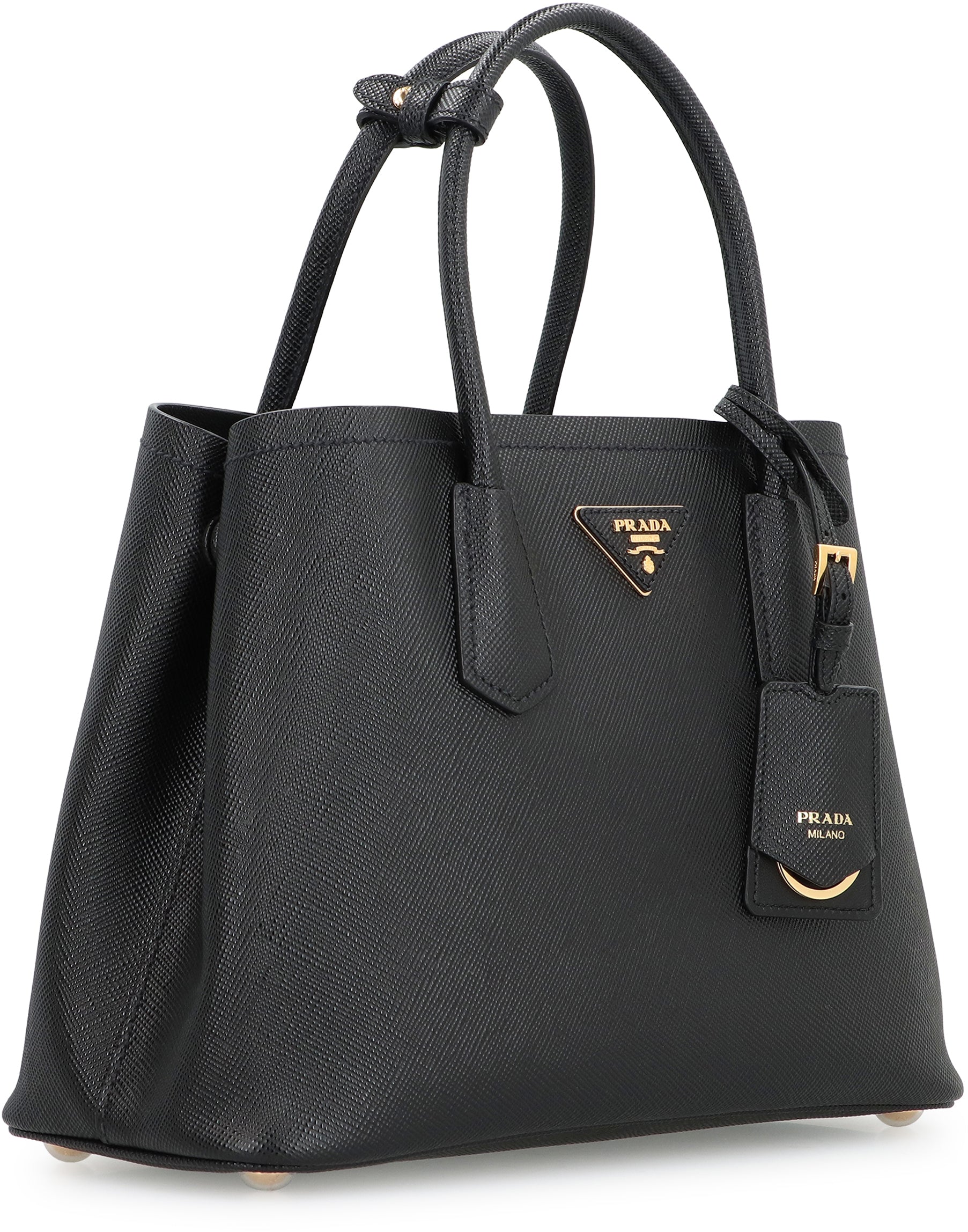 PRADA DOUBLE MEDIUM LEATHER HANDBAG Prada
