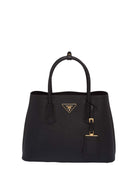 PRADA DOUBLE MEDIUM LEATHER HANDBAG Prada black TU