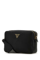 BLACK LEATHER CROSSBODY BAG Prada