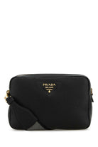 BLACK LEATHER CROSSBODY BAG Prada BLACK TU
